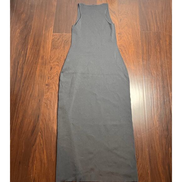 COS RIBBED MIDI TUBE GRAY DRESS Size S - Picture 5 of 7